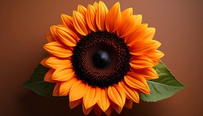 Vibrant orange sunflower