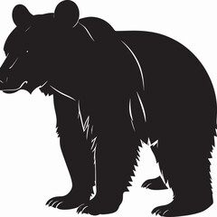 Black silhouette of a bear