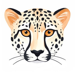 Cheetah head illustration
