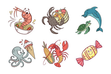 vector set of chinese zodiac signs