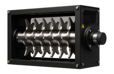 Star screen with rotating star-shaped elements for biomass processing in a renewable energy plant.