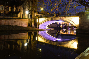 Petite France area of Strasbourg at dusk