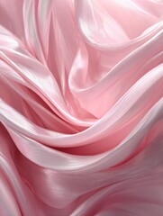 Obraz premium soft pink curves and folds create a fluid wavelike texture in an ethereal and delicate abstract background