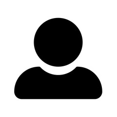 Simple black account avatar icon for profile picture