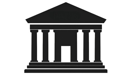 An iconic building with a stately design, emphasizing strength and historical significance. The symmetrical facade and pillars creates an impression of formality