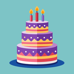 birthday cake vector illustration