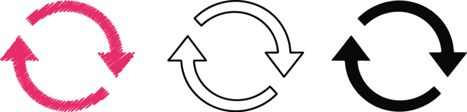 Refresh icon vector illustration update sync reload symbol