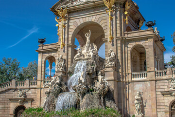 Obraz premium Cascada Monumental, Parc de la Ciutadella, Barcelona, Spain