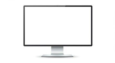esktop pc vector mockup. monitor display with blank screen isolated on background. for you design
