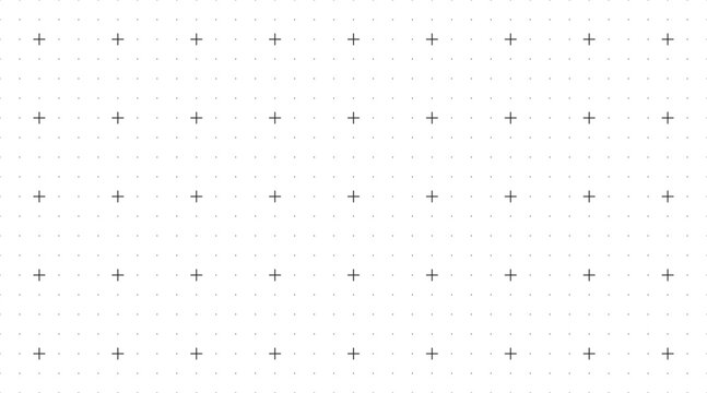 White background with a bright black line grid creating a square pattern. Blueprint background for technology, architecture, or infographic project concept. Blank grid paper sheet vector illustration