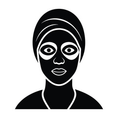 a person wearing a facial mask.