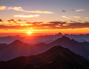 Fototapeta premium Mountain sunrise (1)