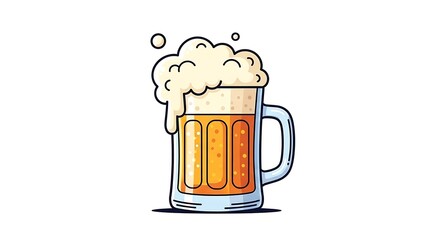 Delicious Craft Beer in a Frosty Mug: Celebrate Happy Hours and Festivals with Refreshing Draught and Seasonal Brews Served with Foam and Bubbles for Friends Gatherings and Relaxation