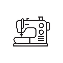Sewing machine icon in outline style
