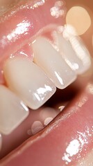 Close-up of Human Teeth and Gums