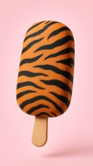 Tiger-striped ice cream treat.