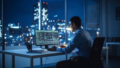Night work, focused programmer