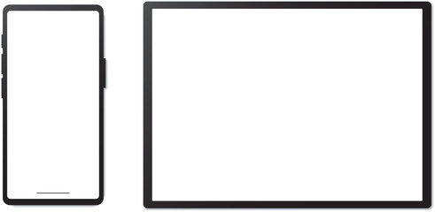 Simple tablet and mobile minimal mockup