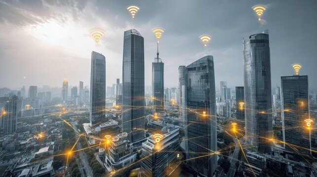 Smart Cityscape with Wireless Connectivity: High-Rise Buildings in a Connected Urban Network, Technology and Innovation