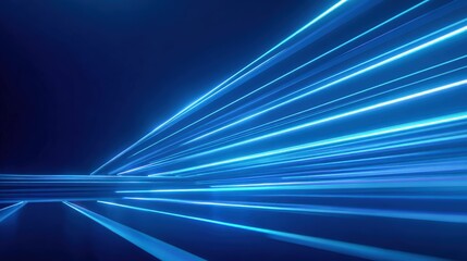 Abstract Blue Light Streaks Background for Technology, Speed, and Futuristic Concepts - High Resolution