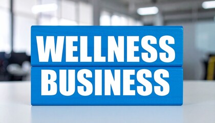 Wellness Business block on the desk