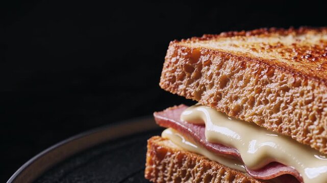 Delicious Croque Monsieur in Cinematic Style