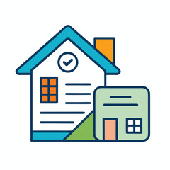 Property tax payment – icon design isolated on a white background.
