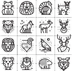 Animals Silhouettes Icons