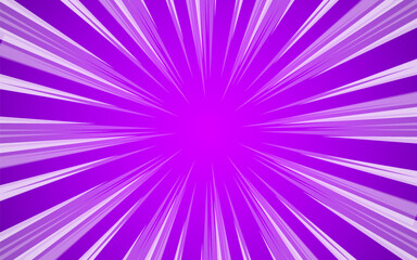 Comic book background with radial speed lines and halftone dots. Explosion background. Vector illustration.