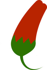 Chili pepper icon , capsicum hot spice vector jalapeno silhouette and outline, cayenne symbol vegetable pictogram pack in flat style for seasoning design isolated isolated on transparent background.