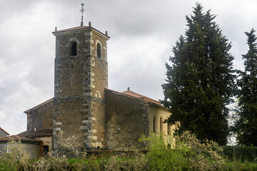 Fototapeta premium Church of Nuestra Sra de las Nieves in La Puebla de Valdavia Palencia