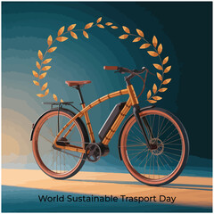 Fototapeta premium World Sustainable Transport Day Poster