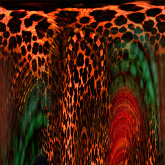 Colorful fashion print leopard designs.Fabric fashion pattern.Wave textile print design,illustration.Fractal colorful pattern.Print pattern illustration.New season fabric print.Textile fashion pattern