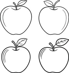Apple Continuous Line Illustration Apple Black Stroke Linear Icon

 