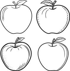 Apple Continuous Line Illustration Apple Black Stroke Linear Icon

 