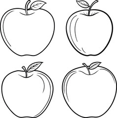 Apple Continuous Line Illustration Apple Black Stroke Linear Icon

 