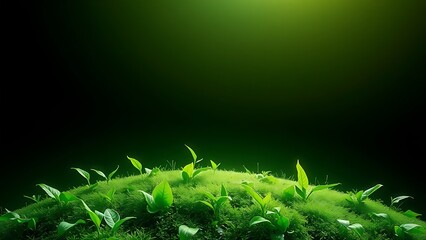 Fototapeta premium A lush green planet floating in space, representing harmony and vibrant life in the cosmos.