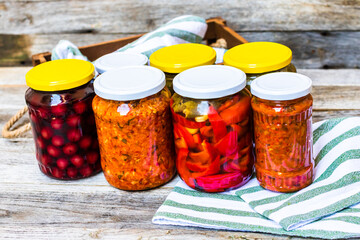 Canned veggies in vinegar