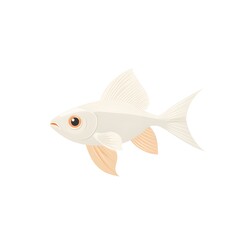 Side view of a pale cream-colored fish.
