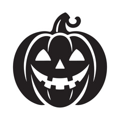pumpkin face vector silhouette clip art logo design illustration