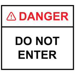 danger do not enter sign icon vector