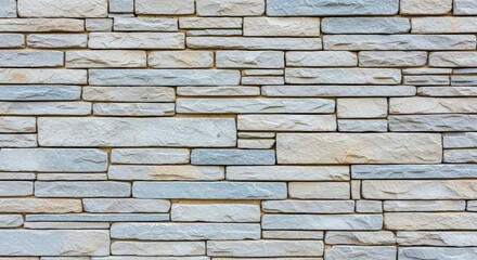 Obraz premium Modern Stone Veneer Wall Texture: Architectural Background for Design and Construction Projects, Elegant and Durable