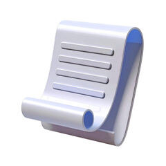 3D white paper task management checklist, efficient project plan and assignments, isolated on a transparent background, generative AI