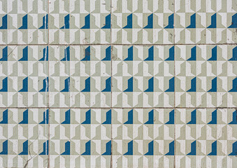 Traditional Portuguese tiles or azulejos. Perfect vintage background.
