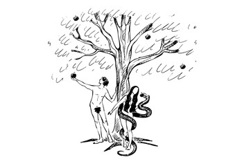 The Temptation The Serpent and the Tree of Knowledge, a story with deep significance