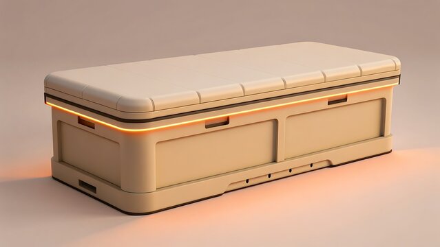 Modern tan plastic foldable storage container box for versatile home organization solutions