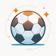 Obraz premium A stylized illustration of a soccer ball with a gradient effect and sparkling accents.