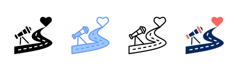 Direction Insight icon set multiple style collection