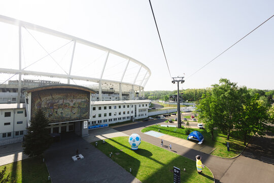 Katowice, Poland - May 20, 2023: Silesian Stadium (Stadion Slaski) open day in Katowice, Poland. Stadion Slaski is one of biggest venues in Poland.
