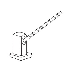 Automatic barrier gate icon in outline style